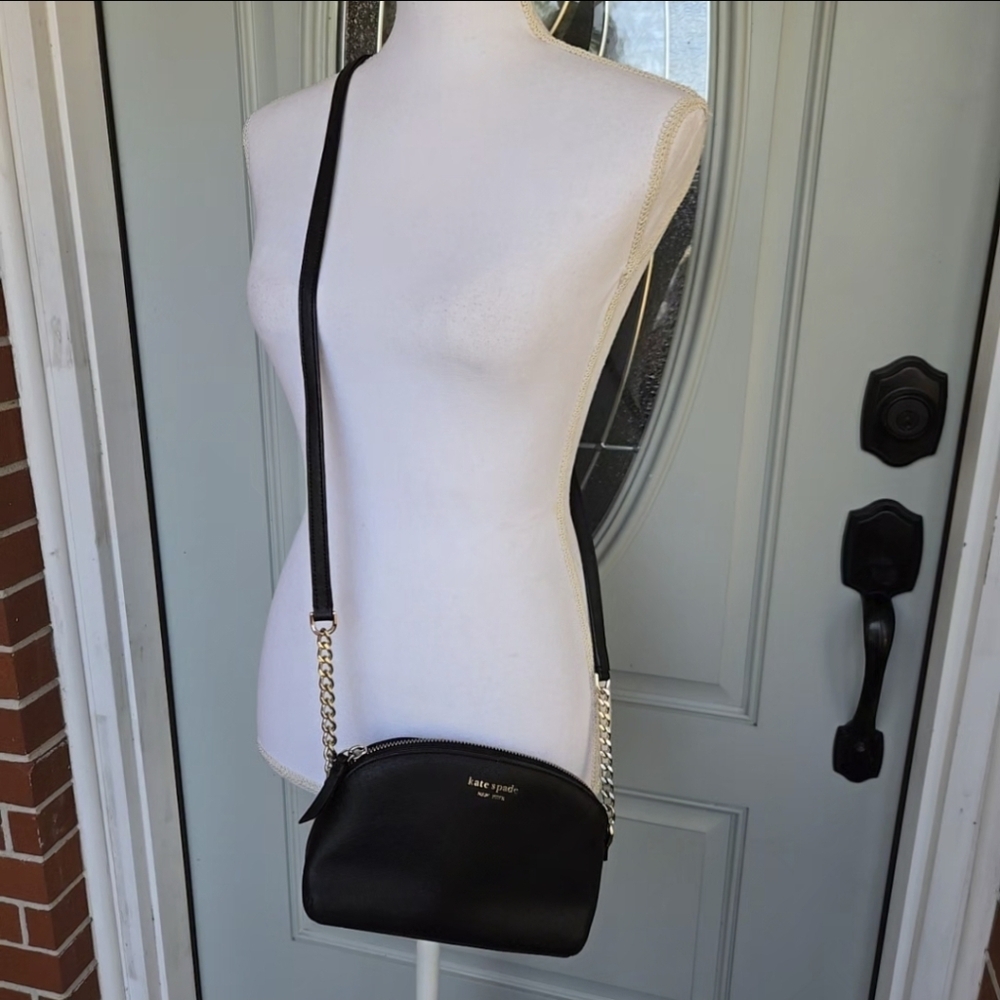 Kate Spade Hilli Leather Crossbody Bag Black